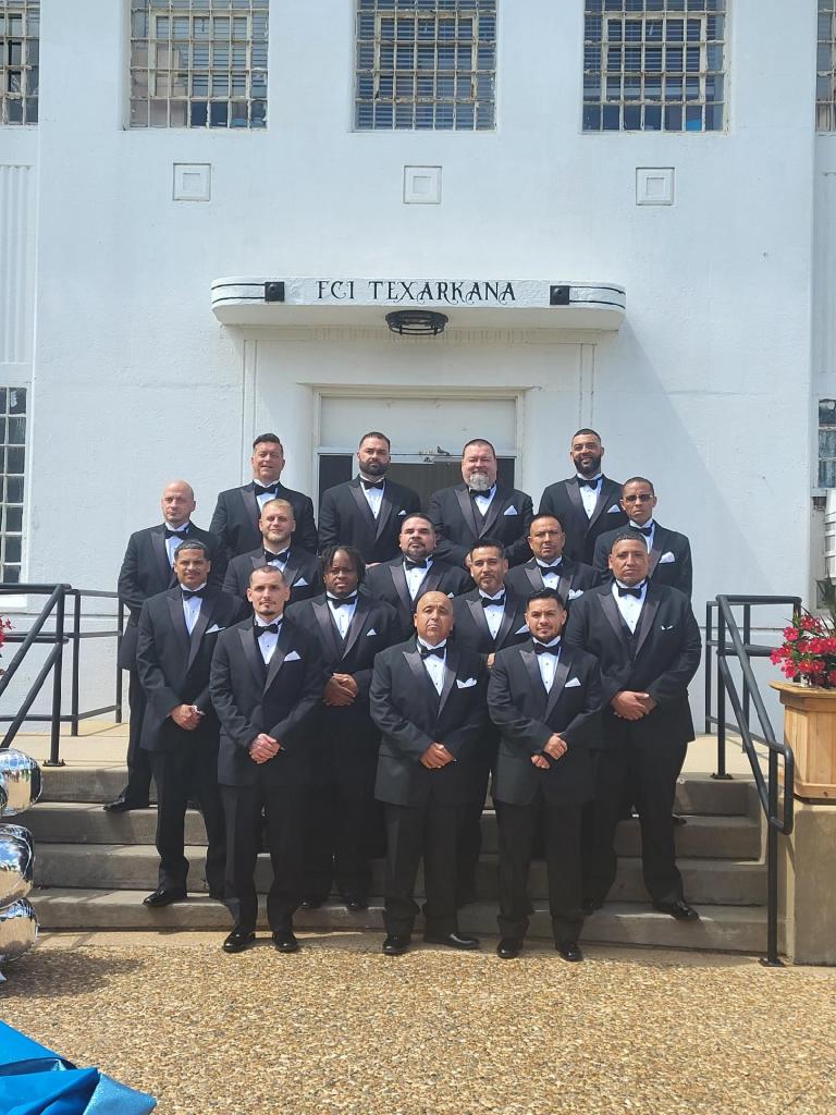 These are some of the men who participated in the Dining with Dad event, sponsored by God Behind Bars. They traded prison uniforms for tuxedos and got the opportunity to hug their children, dance with their families, and make memories that will last long after this weekend.